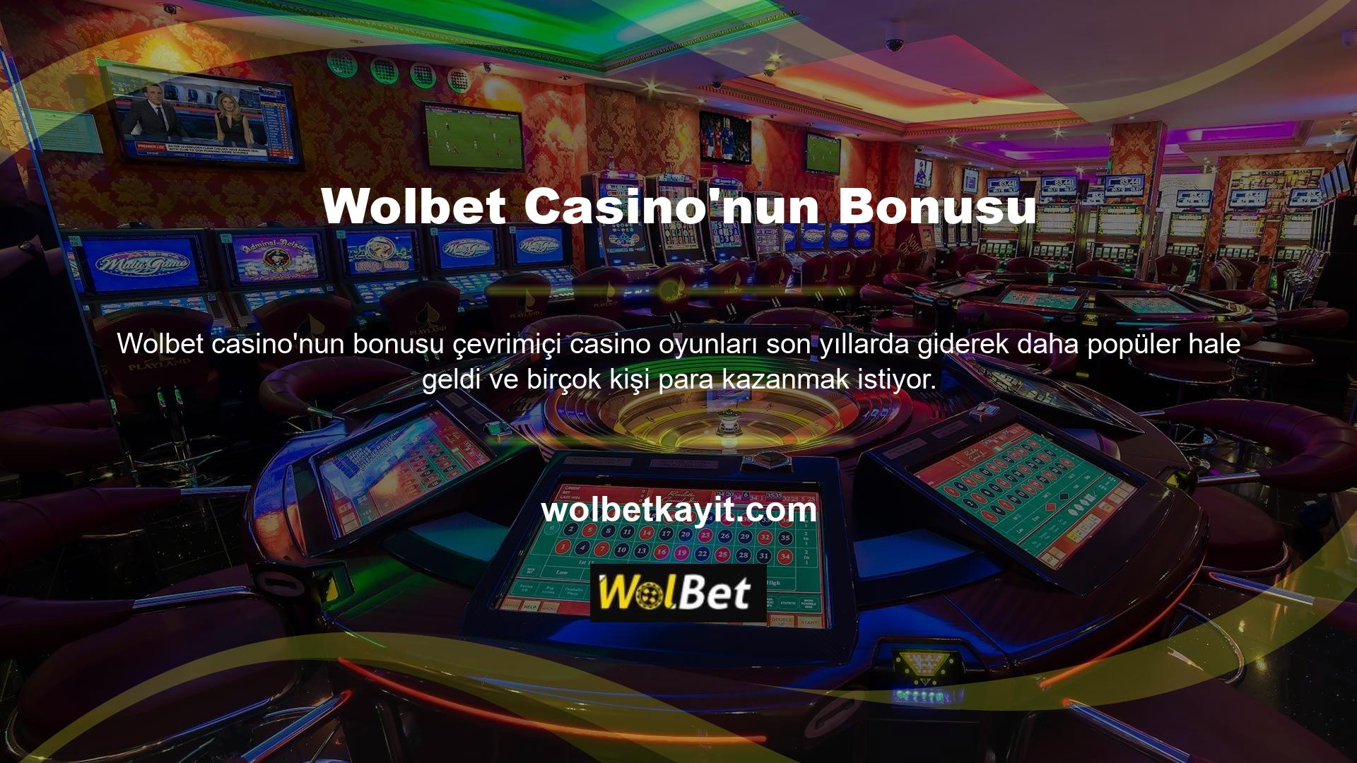 Wolbet casino bonusları, oyun tekliflerinin önemli bir bileşenidir